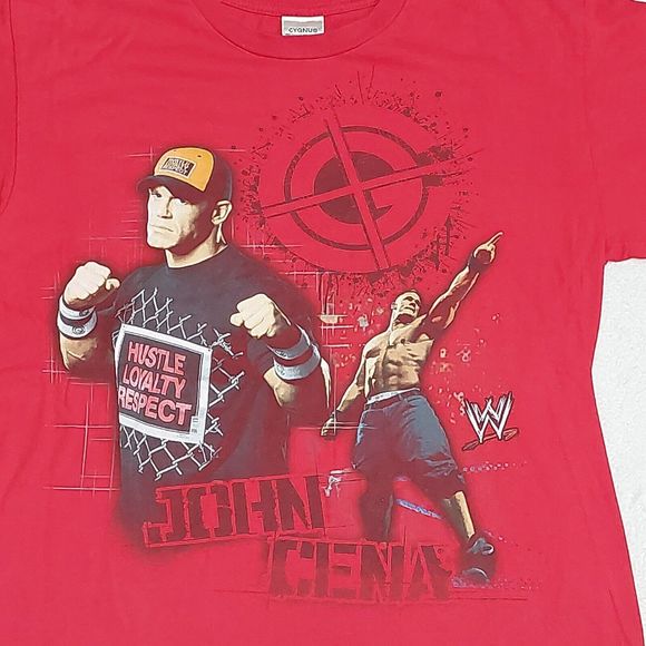 Vtg Y2K John Cena WWE Red Graphic T-Shirt Youth Size XL, Adult Size Small - Picture 2 of 6